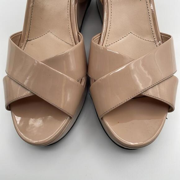 Prada - Platform WEdge Sandal - Cream Neutral - Size 41 or 8 - Picture 13 of 15